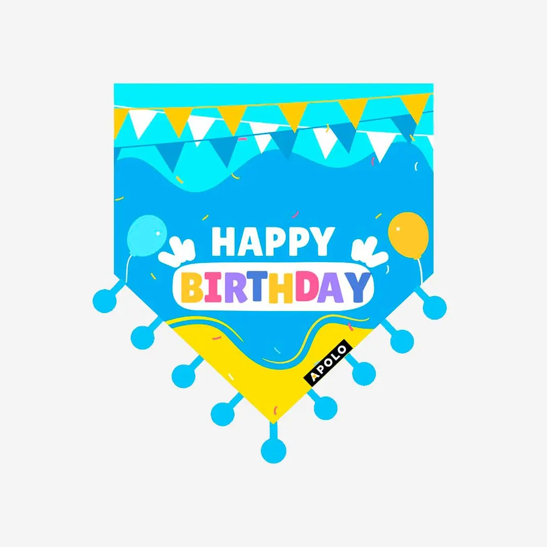 Pañoleta para mascotas Happy Birthday Macho